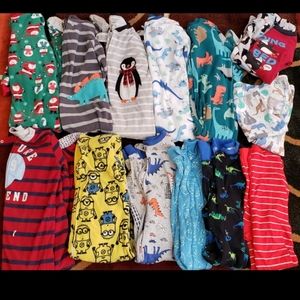 Boys 4t pajama lot footie, fleece, cotton